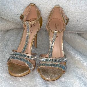 Lauren Lorraine glitter and rhinestone heels